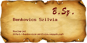 Benkovics Szilvia névjegykártya